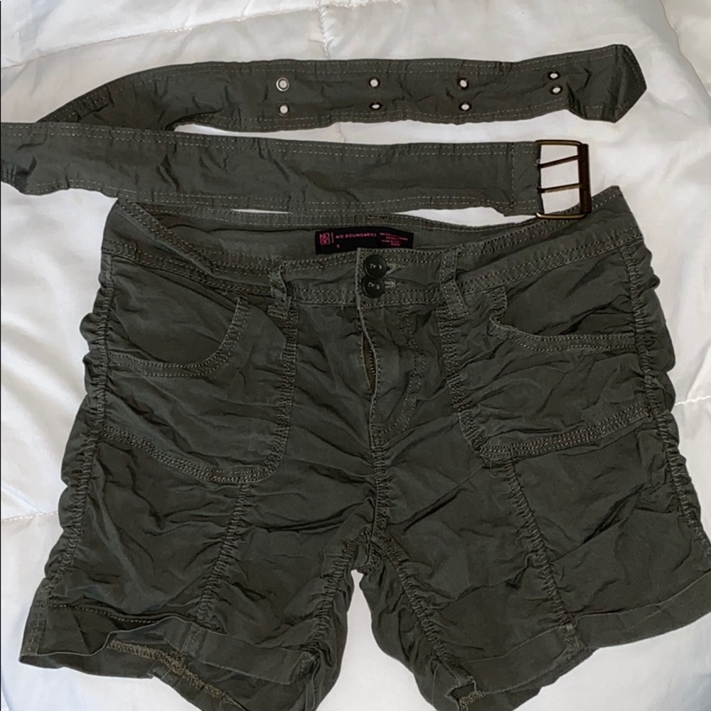 green shorts